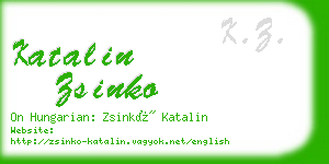 katalin zsinko business card